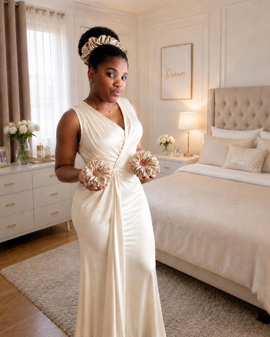 Chouchou Satin Champagne