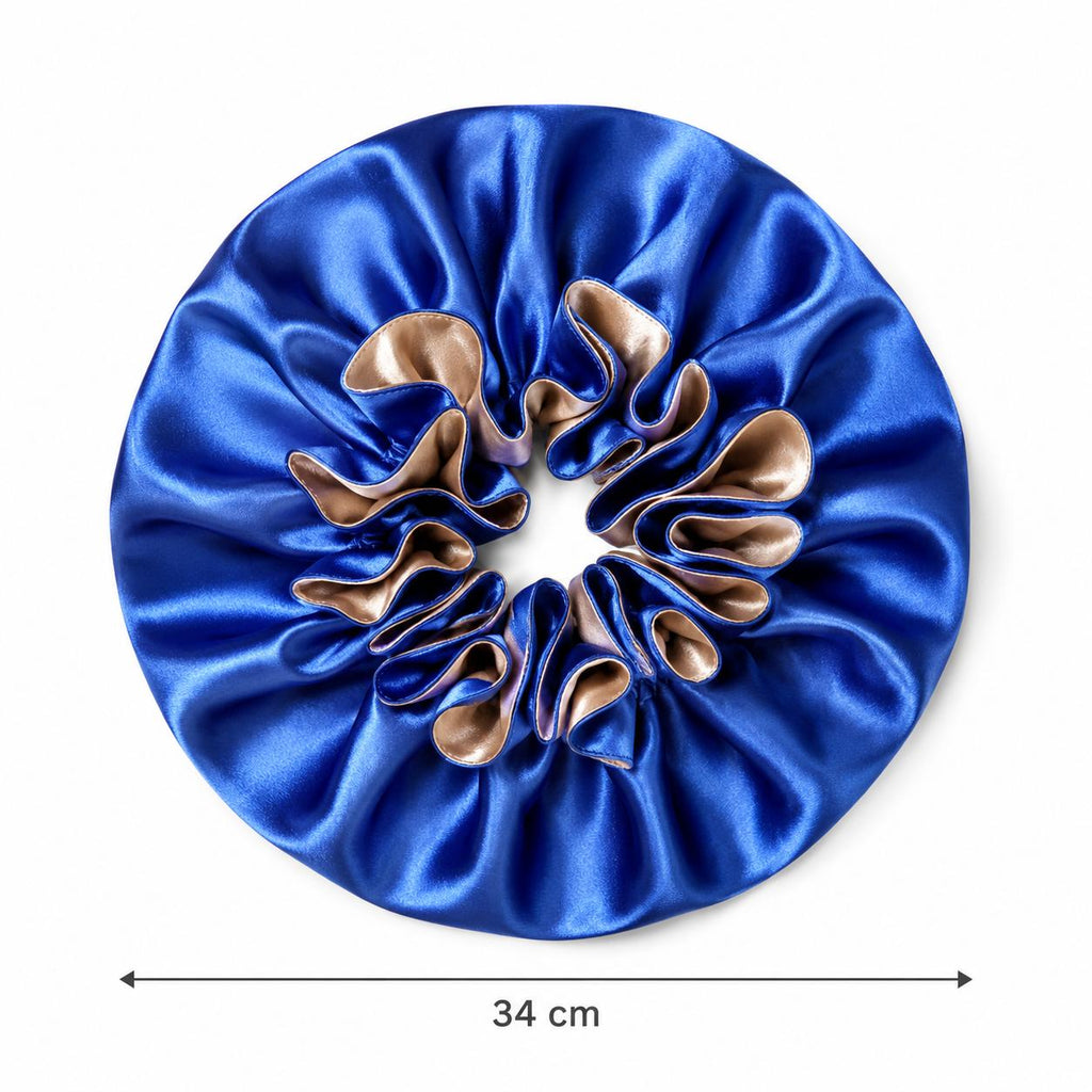 Bonnet Bleu royal et champagne.